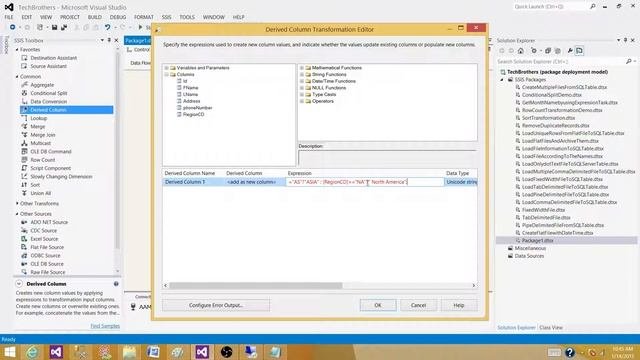 SSIS Interview Questions Answers  How to Write If Else Statement in Derived Column Transformation