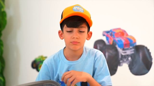 Jason plays with new helicopter and airplane challenge