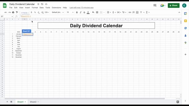 How to Build a Daily Dividend Calendar in Google Sheets (Track your Dividend Income!)