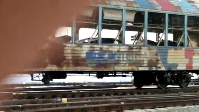 ТЭЗЗА с грузавой поездом  ,  станция Туркестан