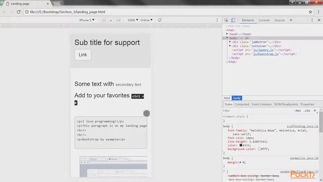Getting Started with Bootstrap 4 for Web Development: Debugging Different Viewports|packtpub.com