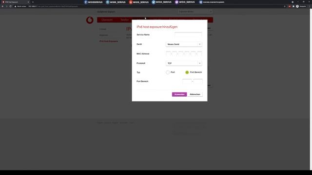 Vodafone Station IPv6 Host Exposure einrichten