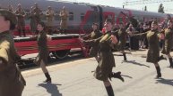 Военно-патриотическая акция ретро-поезд «Победа» прошла в Славянске-на-Кубани