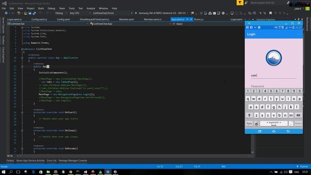 chat mongodb nodejs Xamarin c# nosql 3