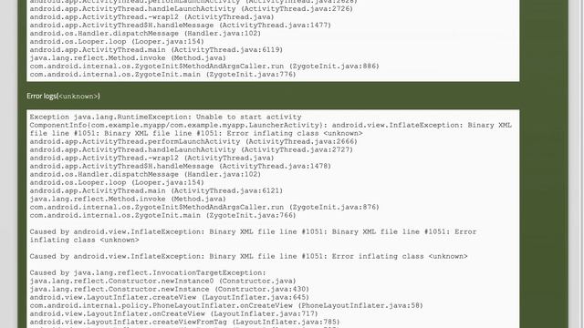 Android - Error inflating text view