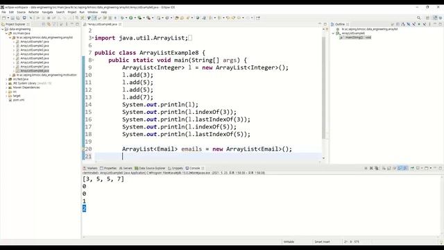 데이터 분석 3강 - ArrayList - indexOf, lastIndexOf