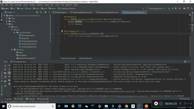 Spring Boot y MongoDB - Turorial (parte 3)