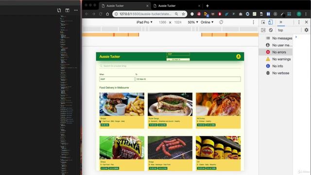 121 Adding the delivery widget to the top bar