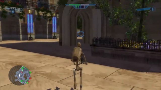 Battlefront 1 2004 B1 battle droid addon gameplay on naboo theed