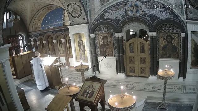 28.05.2020 Прямая трансляция. Вечерня, утреня и молебен