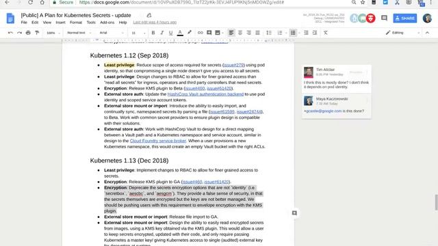 Kubernetes SIG Auth 20180711
