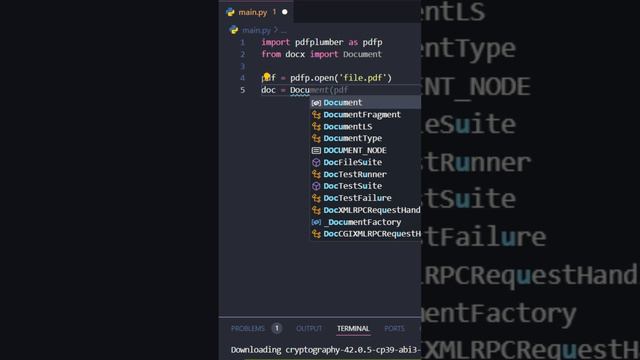Переводим PDF в WORD на Python / Python pdf to word #shortsfeed #shorts