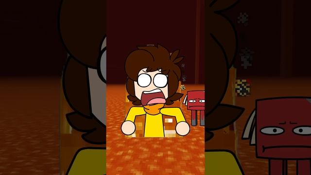 Exploring the Nether in Minecraft (Animated #shorts)