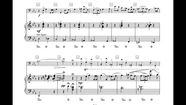 Op. 21: "Anagallis Arvensis": Quatre Mazurkas pour Contrebasse et Piano, Mazurka N. 3 (score)