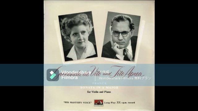 [Original LP] César Franck -  Sonata In A Major For Violin And Piano / Gioconda de Vito & Tito Apre
