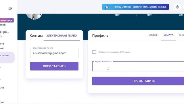 Смотрим где и куда вставляем адрес кошелька для вывода заработка в ДРИМКОМТРУ!