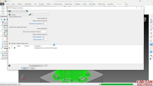 003 Create an NC program in powermill