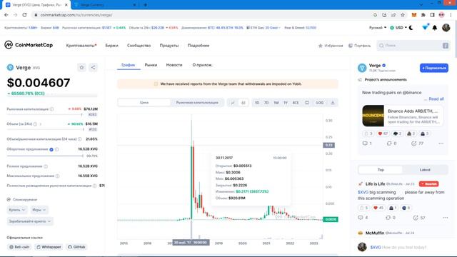 XVG - Будущее Анонимности или Обычная Крипта? Разбор Блокчейна Verge