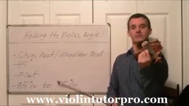 Beginner Violin Lesson - Violin Position Angle