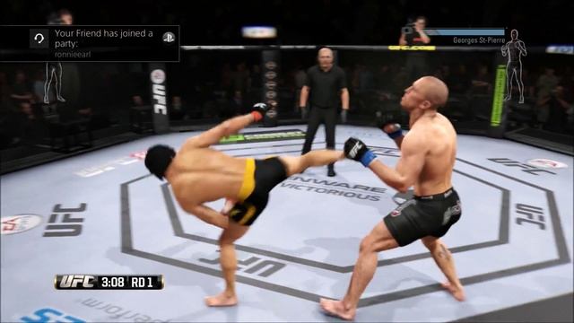 EA Sports UFC Bruce Lee vs Georges St-Pierre online fight