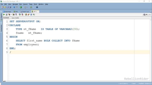 PL/SQL tutorial 73: Bulk Collect with SELECT-INTO statement in Oracle Database