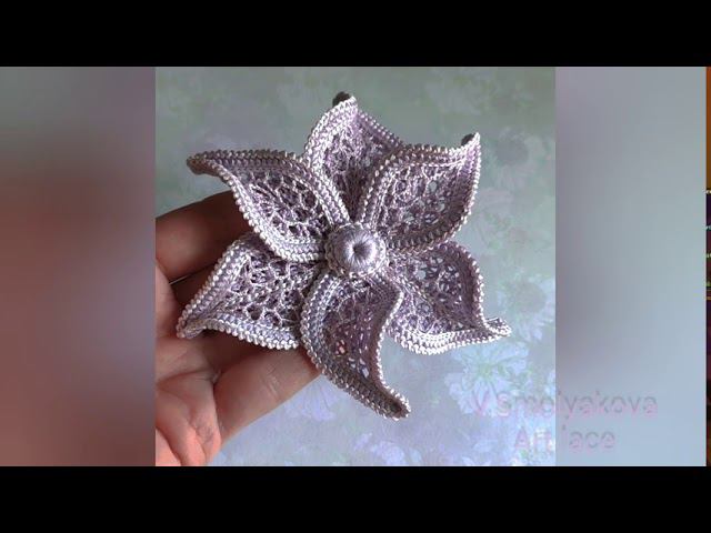 Цветок связанный крючком.