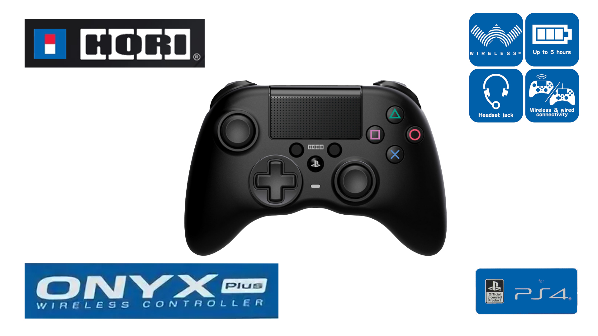 HORI Onyx Plus Wireless PS4 & PC I Геймпад Хори Оникс Плюс для ПС4 и ПК