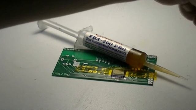 Тестирование флюса Cyberflux FRA-260   Пайка контроллера TQFP.