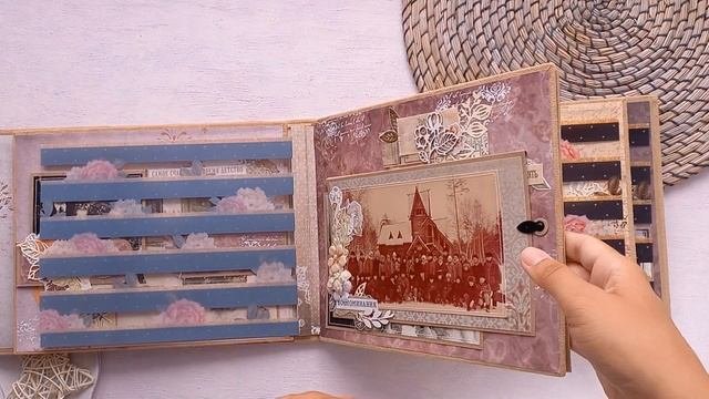 Обзор альбома со старыми фото | скрапбукинг | Scrap Album | Scrapbooking #скрапбукинг #фотоальбом