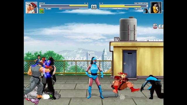 Mugen: Team Street Fighter vs Team Mortal Kombat!