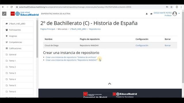 Cómo VINCULAR CLOUD y AULA VIRTUAL | Crear instancia de repositorios webDAV Moodle-EducaMadrid