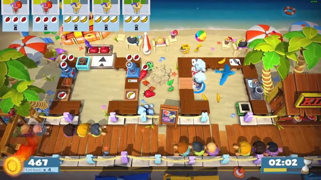 Overcooked! 2 — Surf 'n' Turf (co-op 2 player, 4-stars) 1-1