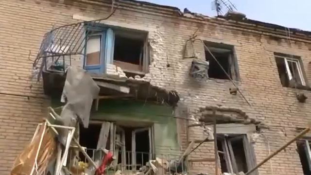 Донецк Марьинка Последствия артобстрела  12.07.14