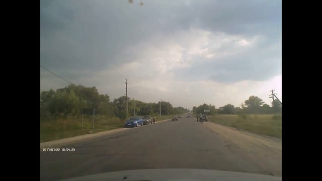 первый раз остановила полиция))