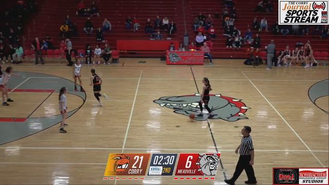 PIAA D-10 GIRLS BASKETBALL CORRY BEAVERS AT MEADVILLE BULLDOGS