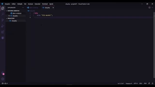Curso de PHP 7 Aula 02 Criar primeiro projeto em PHP