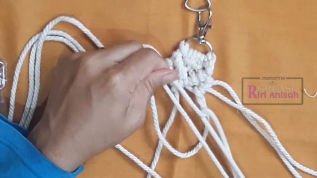 How to make Macrame keychain step by step using cotton for beginner  easy Macrame keychain tutoria