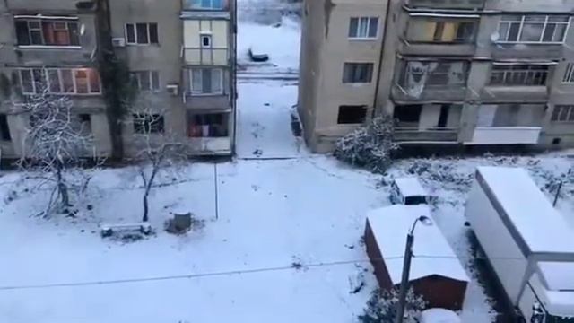В Абхазии выпал снег