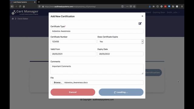 Manage Employee Certificates with Cert Manager by Audit Ready Systems