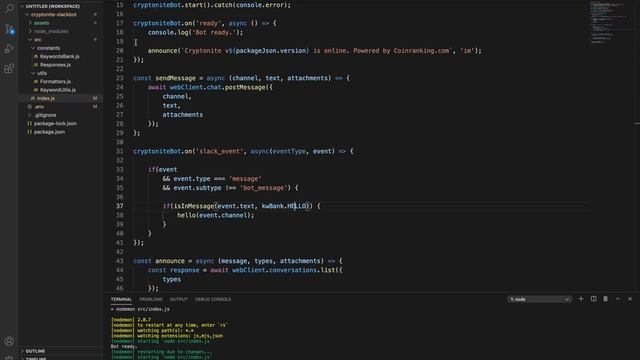 Build a Slack Bot that gives Cryptocurrency Updates