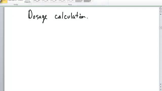 15 Dosage Calculation Formula