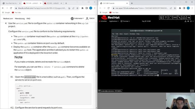 Hafiz Satrio Evansyah Redhat 8.5 Container Orchestration with Kubernetes and OpenShift