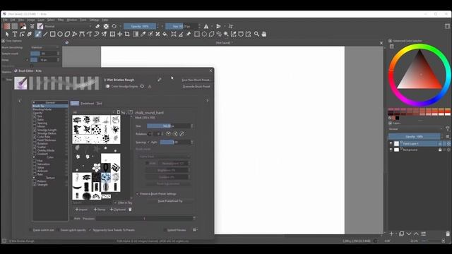 KRITA 5.0 - QUICK TIPS - HOW TO DETACH THE BRUSH EDITOR + HOW TO DRAG & DROP COLORS ONTO THE CANVAS