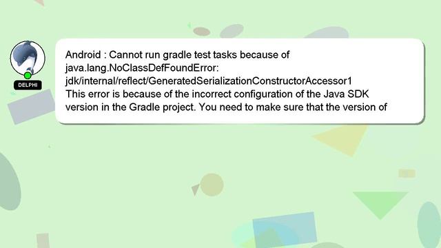 Android : Cannot run gradle test tasks because of java.lang.NoClassDefFoundError: jdk/internal/refl