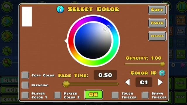 Как поменять цвет обоев и пола а Geometry Dash