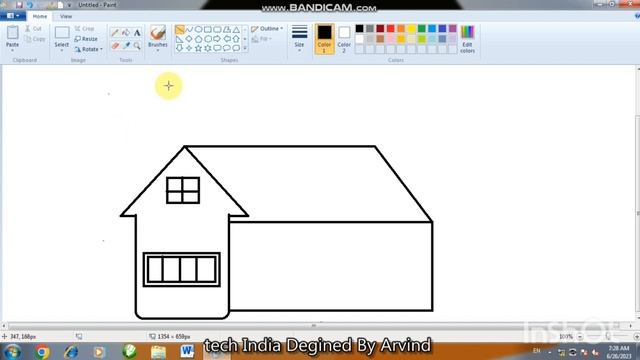 paint me drawing kaise banaye | ms paint drawings | paint me house kaise banaye #painting #mspaint