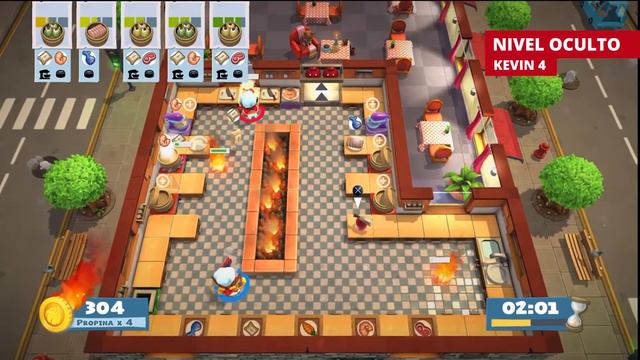 Guia Overcooked 2! Nivel 3-1, Kevin-4, 3-2 (⭐⭐⭐)