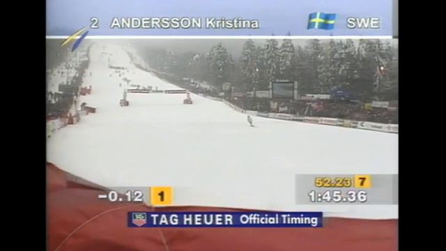 Kristina Andersson wins slalom (Maribor 1996)