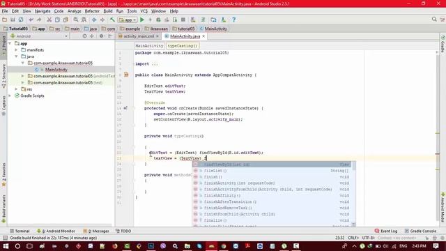 Get Text from Edit Text | Set Text on Text View | By Creative Android Apps