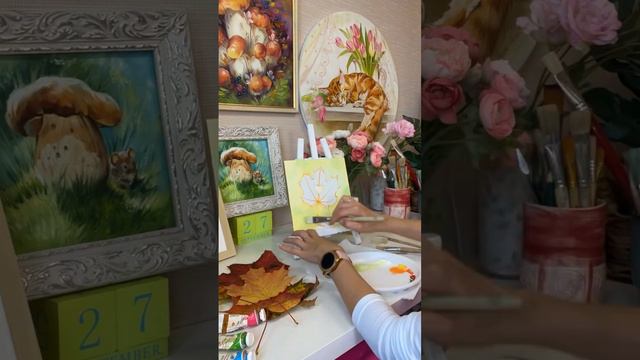 Рисуем кленовый лист. Ульяна Глазкова